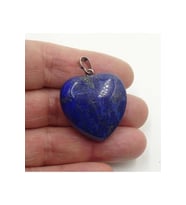 Doğal Lapis Taşı Kolye Ucu - Kalp Kesim 209-2
