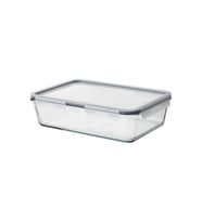 IKEA 365+ Cam Saklama Kabı Plastik Kapaklı Dikdörtgen 3,1 Litre (Şeffaf)