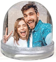 Kişiye Özel Doğum Günü Hediyesi Oval Fotoğraf Baskılı Kar Küresi Ücretsiz Fotoğraf Baskısı