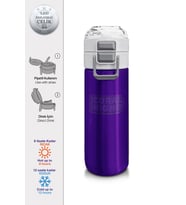 Coral High Kız Çocuk İçin 500 ml'lik Paslanmaz Çelik Termos/Suluk - Mor