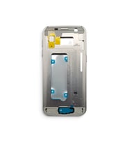 G930 Orta Kasa Galaxy S7 Uyumlu Beyaz Renk Orta Kasa Çerçeve + Ses Açma ON OFF Tuş Plastik Kamera Camı Gümüş Gri