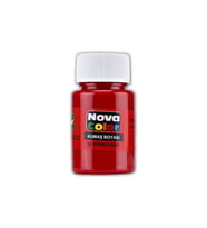 Kumaş boyası, canlı renkler, solmaz, tişört, çanta, tekstil boyası-Kırmızı Renk 30ml-1 Adet (Çok Renkli)