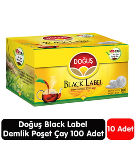 Doğuş Black Label Demlik Çay 100 Adet 10 Paket