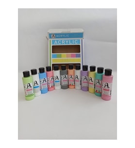 Südor Mona Lisa Chalky Akrilik Boya Seti 12 Renk x 70 ml (Karışık)