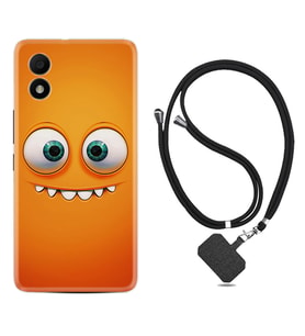 TCL 303 Kılıf Silikon Boyun Askılı İpli Desenli Silikon Dişlek 1615