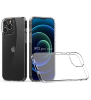 Apple iPhone 13 Pro Kılıf Zore Coss Şeffaf Sert Silikon Kılıf (Renksiz)
