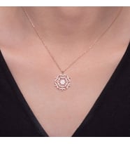 KAR TANESİ TAŞLI 925 AYAR GÜMÜŞ KOLYE (Karışık)
