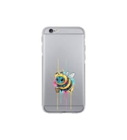iPhone 6S Plus ile uyumlu Splash arı tasarımlı şeffaf silikon kılıf
