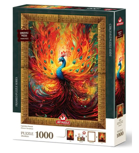 Art Puzzle Efsanevi Tavuskuşu 1000 Parça Çerçeveli Puzzle