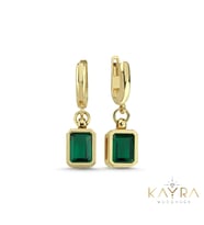 Peridot Taşlı Altın Küpe AHK02