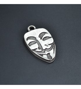 V For Vendetta Kolye Ucu - Antik Gümüş Kaplama - Kod:50