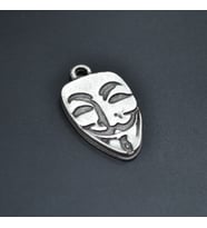V For Vendetta Kolye Ucu - Antik Gümüş Kaplama - Kod:50