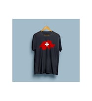 Oversize Switzerland / İsviçre Bayrağı ve Haritası tasarım unisex T-shirt