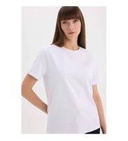 Defacto Regular Fıt Basıc Premium Beyaz Kadın T-Shirt A9428AX/WT34