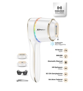 BHRL-15 IPL Lazer Epilasyon Cihazı Buz Soğutmalı, 10 Seviye, Kablosuz & Kablolu