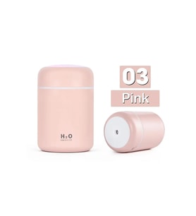 RGB Mini Buhar Makinesi Aroma Buhar Makinesi Araba Hava Nemlendirici Difüzör Araba Nemlendirici (Pembe)