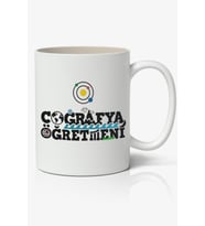 Kişiye Özel Coğrafya Öğretmeni Temalı Beyaz Kupa - Öğretmenler Günü
