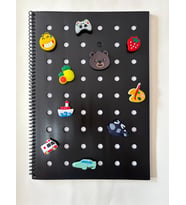 Adalinhome Charm Kapaklı A4 Spiralli Çizgili Fun Defter  (80 Yaprak) (Siyah)