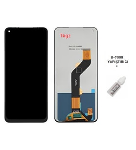 Tkgz - Tecno Camon 16 Uyumlu Lcd Ekran Dokunmatik Servis + B-7000
