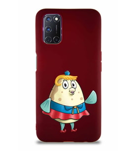 Oppo A52 Soft Premier Kapak Bayan Puff Tasarımlı Silikon Kılıf - Mürdüm (Şeffaf)