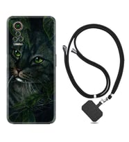 General Mobile GM 21 Pro GM 22 Pro Plus Kılıf Boyun Askılı Silikon Flowers Cat 1345