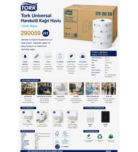 Tork 290059 Universal Hareketli Kağıt Havlu 6 Paket x 280 m