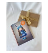 Tilda 16,5x22,5 cm 80 Yaprak Çizgili Karton Kapak Spiralli Defter + 50’den Fazla Sticker (Mavi)