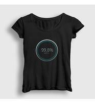 Presmono Kadın Siyah Match Black Mirror T-Shirt 182739tt