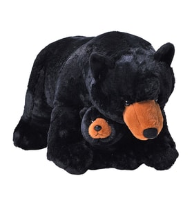 Wild Republic Jumbo Boy Yavrulu Siyah Boz Ayı 76 cm 24104