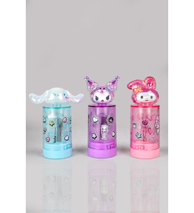 x Dekomus Lisanslı Cinnamoroll,Kuromi ve My Melody Best Friends 3D Figürlü Kalemtraş Seti