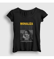 Presmono Kadın Siyah Lolipop Art Monaliza T-Shirt 406647tt