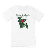 Bangladeş Haritalı ve Bayraklı Tişört