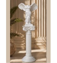 Antik Yunan Başsız Venüs Nike Heykeli & Sütun Heykeli Taş Döküm Antik Heykel Biblo 38 Cm