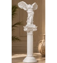 Antik Yunan Başsız Venüs Nike Heykeli & Sütun Heykeli Taş Döküm Antik Heykel Biblo 38 Cm