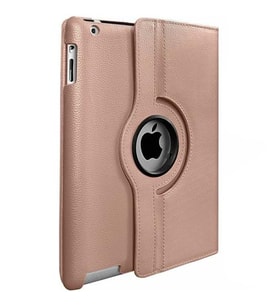 Apple Ipad 2 3 4 İçin 9,7 inç 360 Derece Döner Standlı Tablet Kılıfı (Rose - Gold)