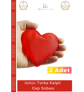 #CepSobası Kalp Şeklinde Sihirli Jel El Isıtıcısı 2'li Set Kamp Isıtıcı Torba Kalpli Cep Sobası