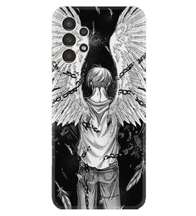 Samsung Galaxy M14 Kılıf Resimli Desenli Silikon Platinium Series Angel 1883
