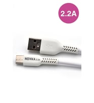 Type-C & USB 2.2 A Şarj Kablosu 1 Metre Beyaz Samsung Oppo Xiaomi Modellerle Uyumlu