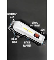 Tıraş Makinesi Uzun Ömürlü Batarya, Keskin Bıçaklar ve Profesyonel