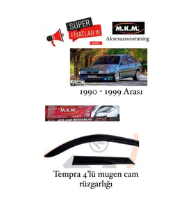 Tempra 1990 - 1999 4'Lü Mugen Cam Rüzgarlığı
