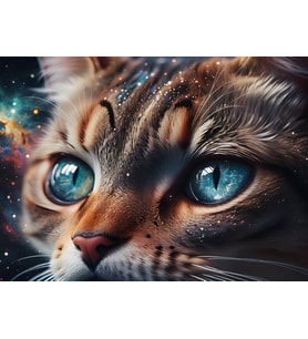 Nova Puzzle 1000 Parça Kedinin Keskin Bakışları Puzzle - Kedi Gözleri