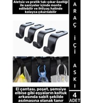 #OtoOrganizer Takım Elbise Şemsiye Poşet Eşya Sabitleme Taşıma Araç İçi Koltuk Arkası Askı 4 Adet
