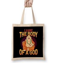 Funny I Have The Body of a God Buddha Buddhist Pun Bez Çanta Uzun Saplı