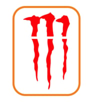 Monster Pençe Far Veya Cam Altı Büyük Oto Sticker Kırmızı 33*20 Cm