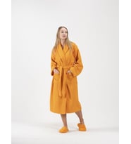 CottonVerse Şalyaka Bornoz – %100 Pamuk, Unisex Oranj-S/M