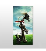 Maskeli Köpek Kanvas Tablo 100x150cm (Karışık)