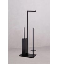 Hareketli Wc Set Yedekli Mat Siyah Cube