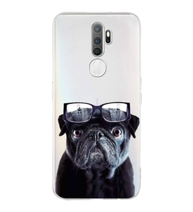 PrintiFy Oppo A9 2020 ile Uyumlu Köpek 3 Kamera Korumalı Şeffaf Kılıf