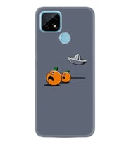 Realme C11 C21 C21Y C25Y C11 2021 Kılıf Desemli Silikon Orange Escape 1374