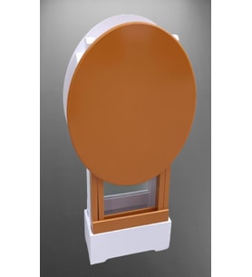 Zigon Çanta 90119 Sehpa Oval Model 2ili Takım Mdf Hardal-Beyaz Renk Uyum El Yapım